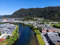 Norway drone view - Forde in Sunnfjord Royalty Free Stock Photo
