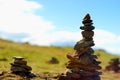 Norway dzen stones over the top background Royalty Free Stock Photo