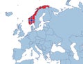 Norway on Europe map