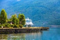 Norway fjord and cruise ship