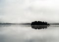 Norway fjord fog lake Royalty Free Stock Photo