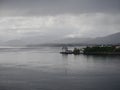 Norway Fjord landscape cloudy grey cold ocean Royalty Free Stock Photo