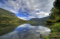 Norway fjord reflection Royalty Free Stock Photo