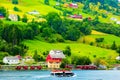 Norway fjord village landscape Royalty Free Stock Photo