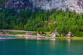 Norway fjord village landscape Royalty Free Stock Photo