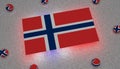 Norway Flag blue white red europe