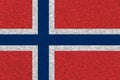 Norway flag on styrofoam texture