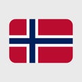 Norway flag vector icon Royalty Free Stock Photo