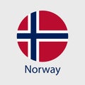 Norway flag vector icon Royalty Free Stock Photo