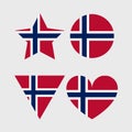 Norway flag vector icon Royalty Free Stock Photo
