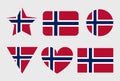 Norway flag vector icon Royalty Free Stock Photo