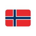 Norway flag vector icon on white background Royalty Free Stock Photo