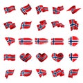 Norway flag, vector illustration Royalty Free Stock Photo