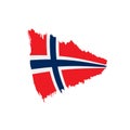 Norway flag, vector illustration Royalty Free Stock Photo
