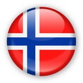 Norway Flag Vector Round Icon Royalty Free Stock Photo