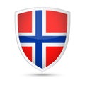 Norway Flag Vector Shield Icon Royalty Free Stock Photo