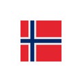 Norway flag vector square icon - illustration. Flag of Norway. Abstract concept, icon, square, button Royalty Free Stock Photo