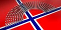 Norway flag - voting, parliamentary election concept - 3D illustration