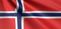 Norway flag waving Royalty Free Stock Photo