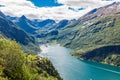 Norway Geiranger. Scandinavian landscape. Geirangerfjord. Beautiful landscape
