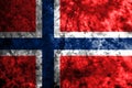 Norway grunge flag on old dirty wall