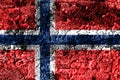 Norway grunge rusted metal texture flag, rust metal background