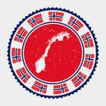 Norway grunge stamp.