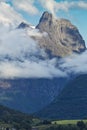 Norway High Mountains View - Clouds Over Mountain, Norw Royalty Free Stock Photo