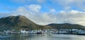 Panoramic view of the coastline of Honningsvag in Norway