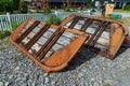 Rusting Fishing boat equipment in ByggÃÂ°asafn VestfjarÃÂ°a Westfjord History Museum Royalty Free Stock Photo