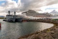 Coast Guard vessels and MSC Magnifica cruise ship in Reykjavik harbour