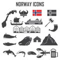 Norway icon set.