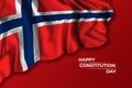 Norway independence day greetings card with flag Royalty Free Stock Photo