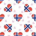 Norway independence day seamless pattern. Royalty Free Stock Photo