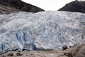 Norway, Jostedalsbreen National Park. Famous Briksdalsbreen glacier in Briksdalen valley Royalty Free Stock Photo