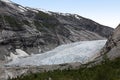 Norway, Jostedalsbreen National Park. Famous Briksdalsbreen glacier in Briksdalen valley Royalty Free Stock Photo