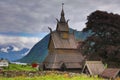 Norway stave church - Hopperstad Royalty Free Stock Photo