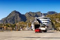 Norway Lofoten Ferry Fjord, Mountains Landscape