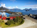 Norway Lofoten Fjord, Arctic Mountains Landscape Royalty Free Stock Photo