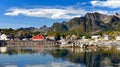 Norway Lofoten Fjord, Arctic Mountains Landscape Royalty Free Stock Photo