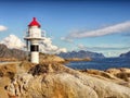 Norway, Lofoten Islands, Coast Landscape Mountains Fjords Royalty Free Stock Photo