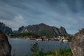 Norway Lofted city A landscape. Lofoten islands