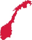 Norway map silhouette