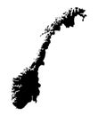 Norway map silhouette.