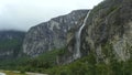 Norway, More og Romsdal County, mighty rocks and waterfalls of the wild Royalty Free Stock Photo