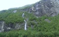 Norway, More og Romsdal County, mighty rocks and waterfalls of the wild Royalty Free Stock Photo