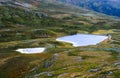 Norway mountain lake landscape background Royalty Free Stock Photo