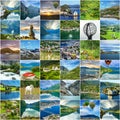 Norway natural landscapes travel collage