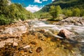 Norway Nature Cold Water Mountain River Royalty Free Stock Photo