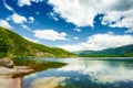 Norway Nature Fjord, Summer Season Landscape With